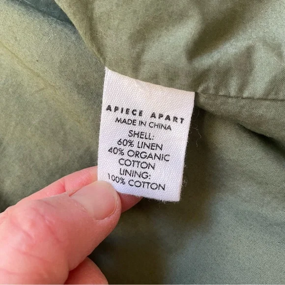 Apiece Apart oversized olive green linen blend blazer - Picture 13 of 16